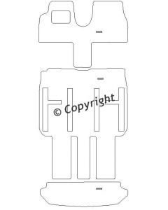 Mattenset Peugeot 807 2002 achter 6 stoelen