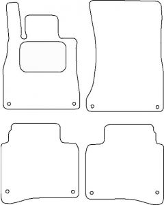 Mattenset Mercedes V222 S-klasse lang 2014-