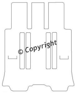 Velours Citroen C8 7P.achter 2002- mattenset