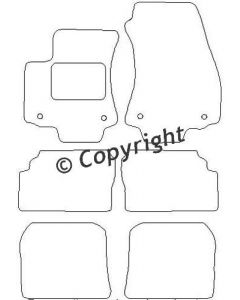 Mattenset Opel Zafira A 2004 - 2005 3 rijen