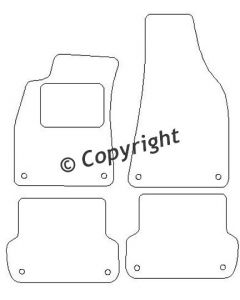 Velours Audi A4 2000-12/2007 mattenset