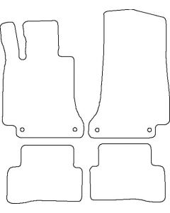 Velours Mercedes C klasse W205 2014- mattenset