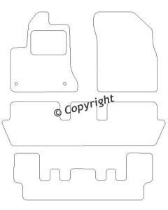 Velours Citroen C4 Picasso 7P. 2006- mattenset