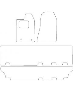 Ford Tourneo Custom 9 pers. bank 2013 - Mattenset