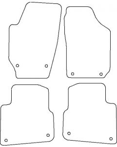 Mattenset Skoda Roomster 2010 -