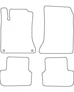 Mercedes W176 A-klasse 2012 - + W246 B-klasse 2011 - 2018 (met originele bevestiging) Mattenset