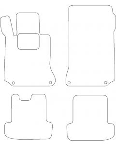 Velours Mercedes E klasse coupe+cabrio C207/A207 2009- mattenset