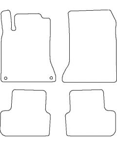 Velours Mercedes GLA klasse X156 2013- mattenset