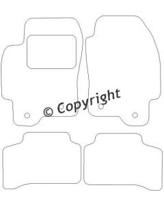 Velours Jaguar X type 2001-2009 mattenset