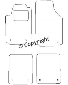 Velours Audi A2 2000-2005 mattenset