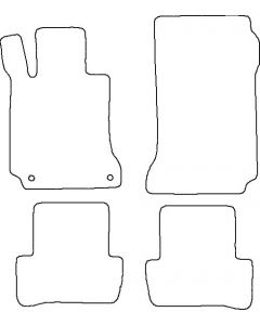 Velours Mercedes C klasse W204+Orig.bev. 2007- mattenset