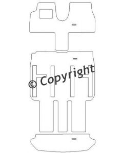 Mattenset Peugeot 807 2002 koffer 6 stoelen