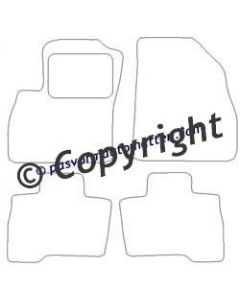 Velours Fiat Fiorino Qubo 5drs 2008- mattenset