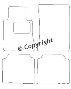 Velours Mercedes S klasse W126 1979-1991 mattenset